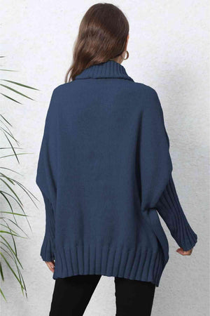 Luxurious Warmth Rib Knit Turtleneck Sweater - MXSTUDIO.COM