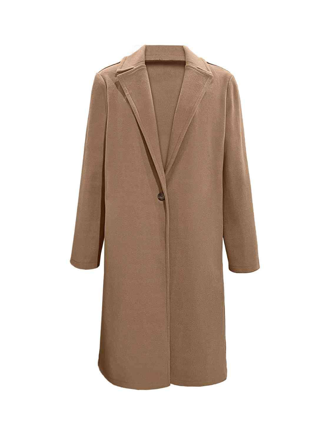 Luxuriously Cozy Buttoned Collared Long Coat-MXSTUDIO.COM