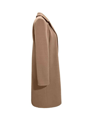 Luxuriously Cozy Buttoned Collared Long Coat-MXSTUDIO.COM