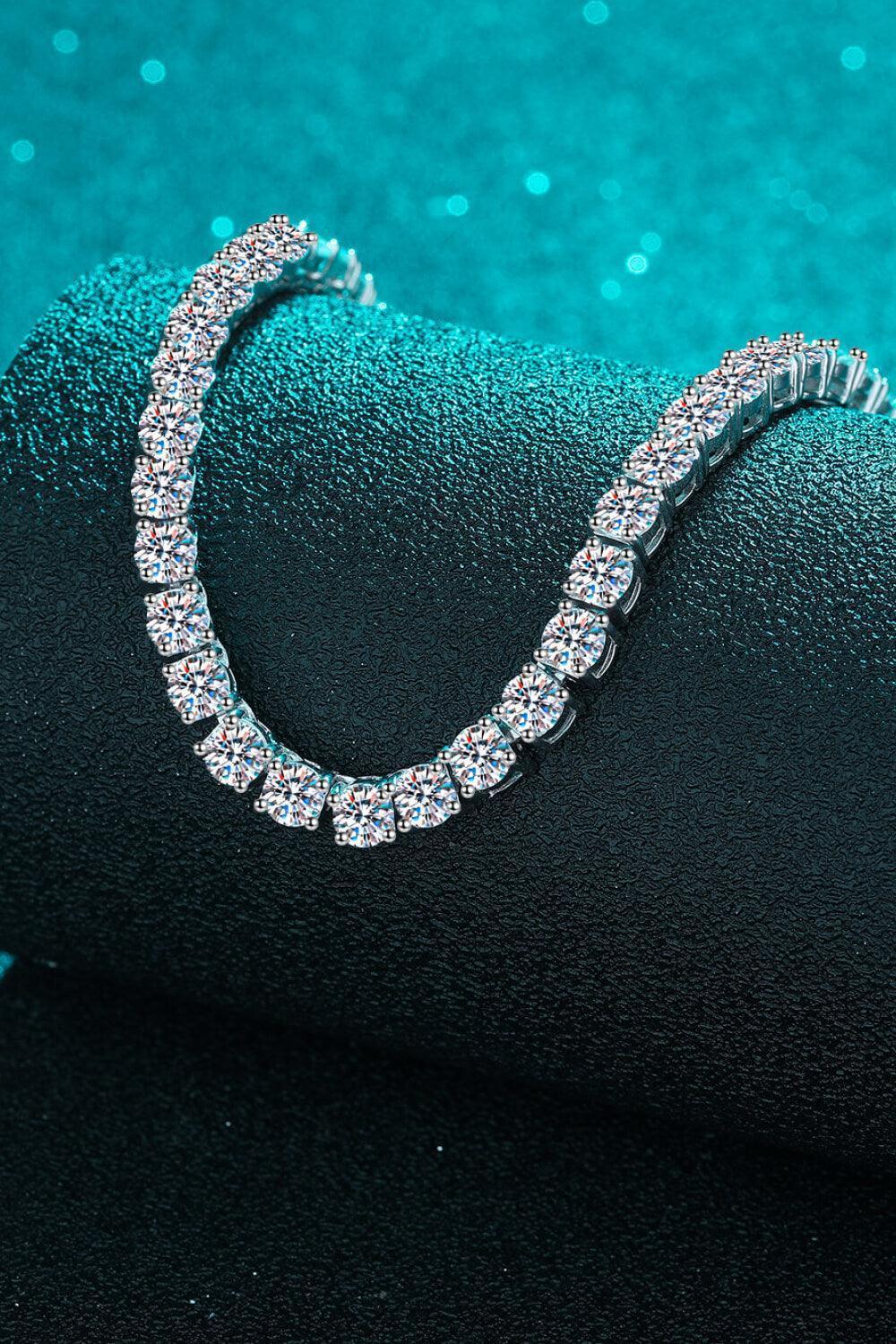 Magnificent 31 Carat Moissanite Tennis Chain Necklace - MXSTUDIO.COM