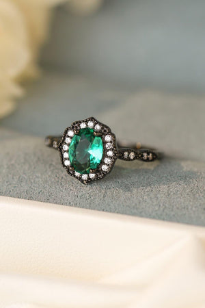 Meaningful Day 925 Sterling Silver Paraiba Tourmaline Ring - MXSTUDIO.COM