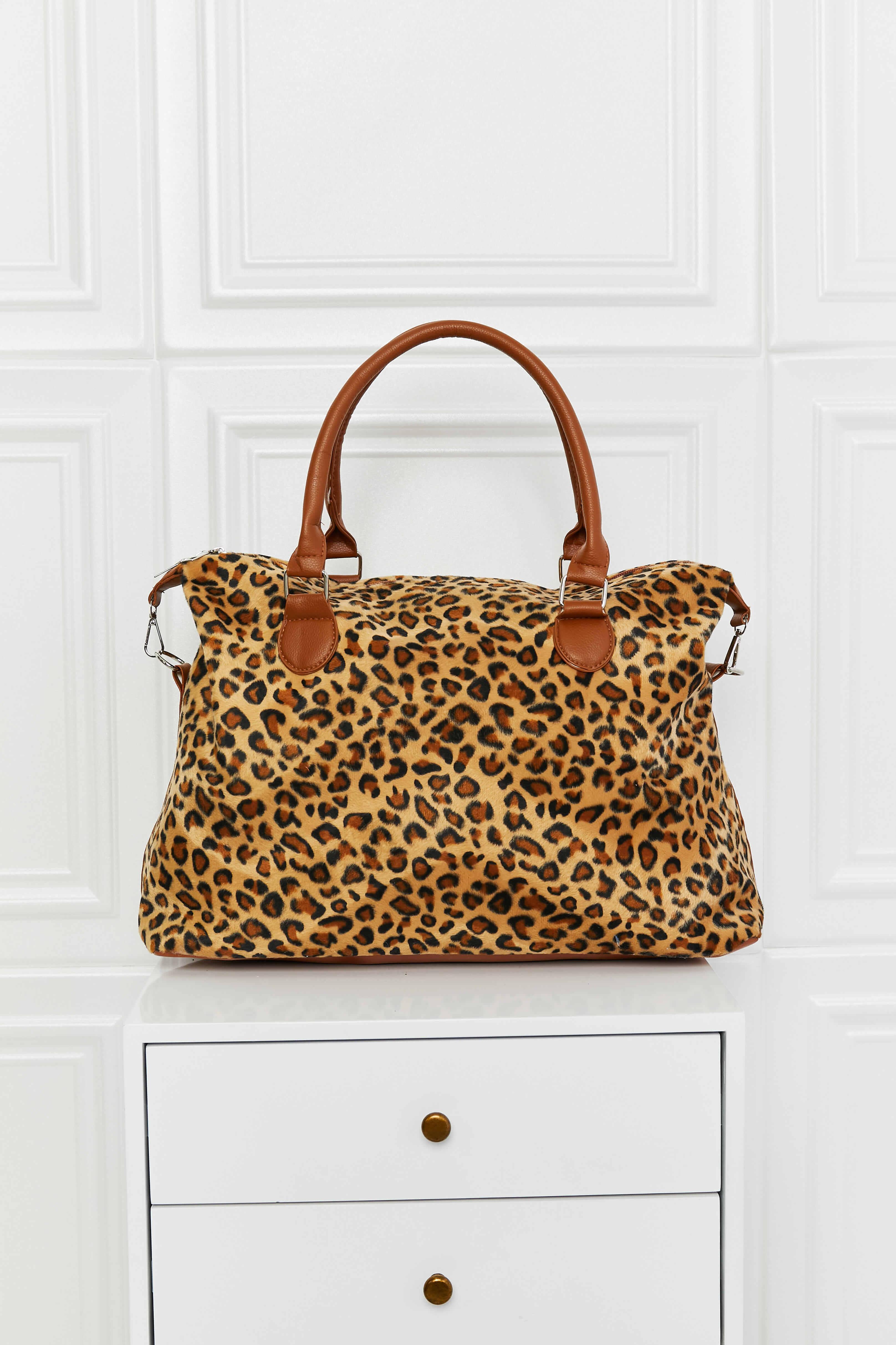 Medium Size Animal Print Brushed Weekender Bag - MXSTUDIO.COM