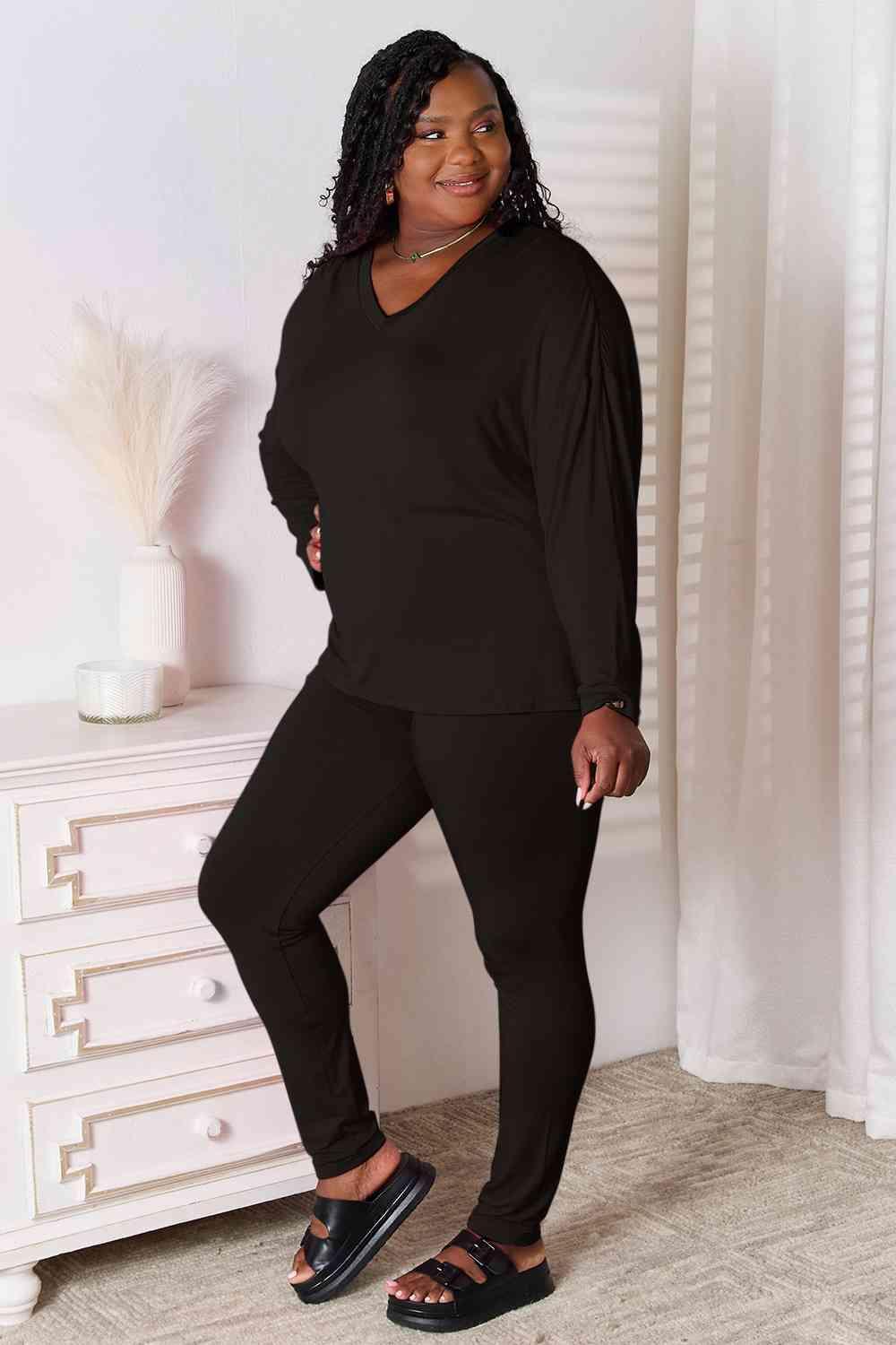 Mellow Plus Size Top And Pants 2 Piece Loungewear Set - MXSTUDIO.COM