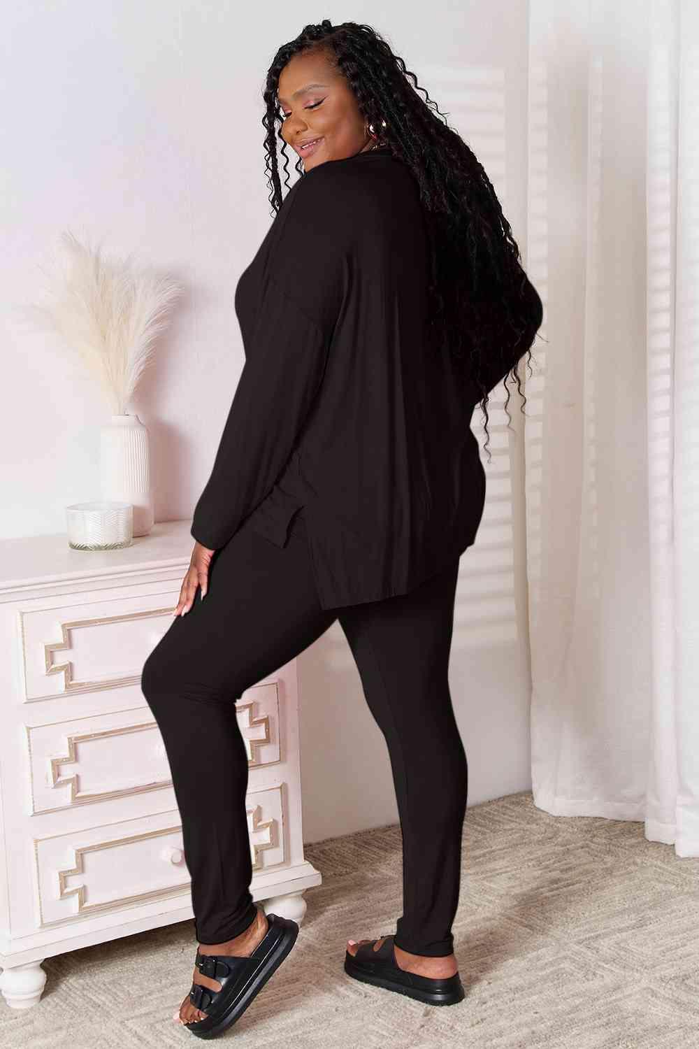 Mellow Plus Size Top And Pants 2 Piece Loungewear Set - MXSTUDIO.COM