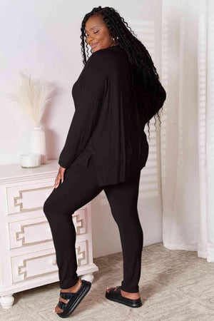 Mellow Plus Size Top And Pants 2 Piece Loungewear Set - MXSTUDIO.COM