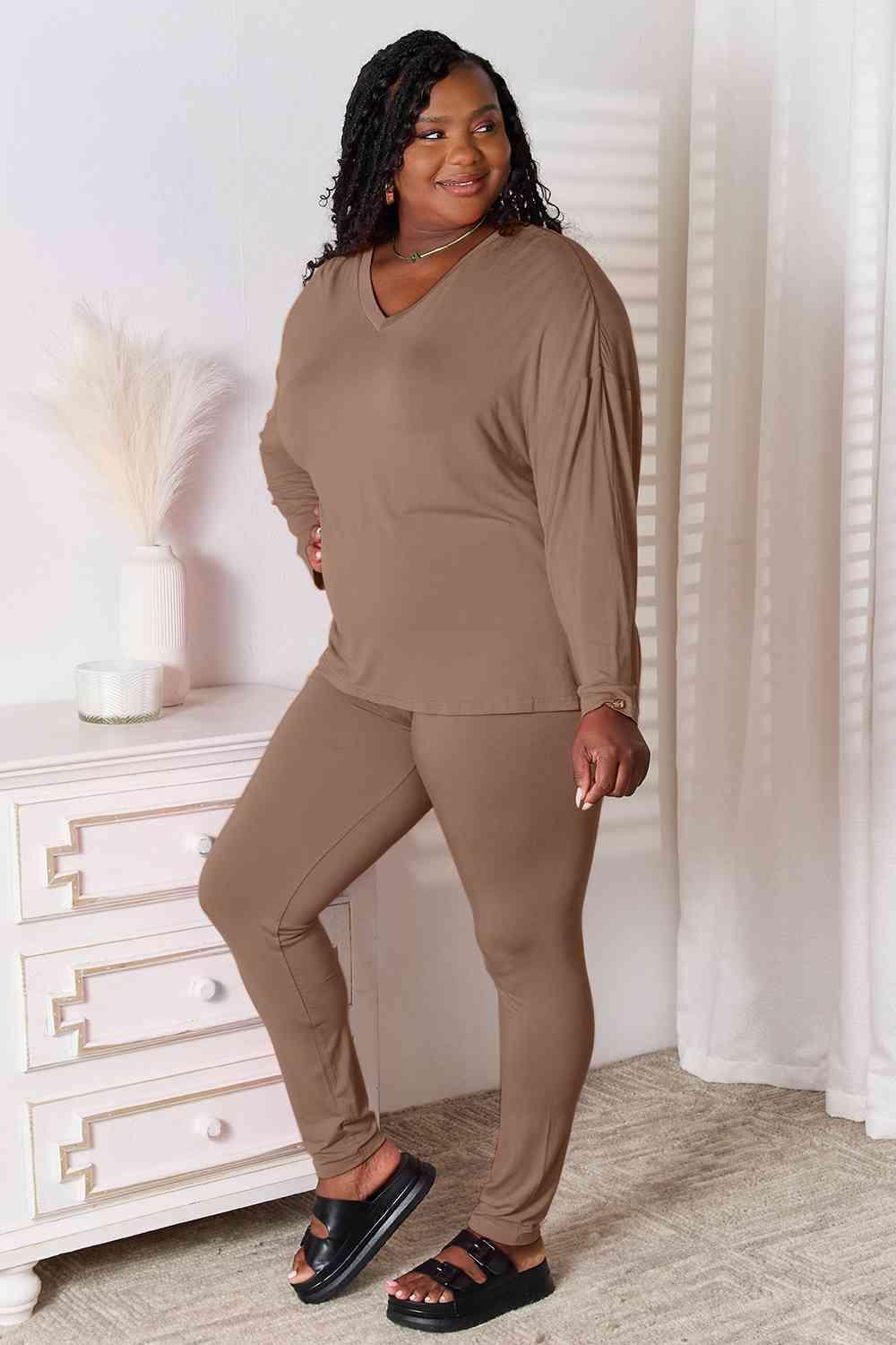 Mellow Plus Size Top And Pants 2 Piece Loungewear Set - MXSTUDIO.COM