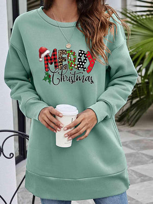 Merry Christmas Graphic Women Long Sleeve Sweatshirt-MXSTUDIO.COM