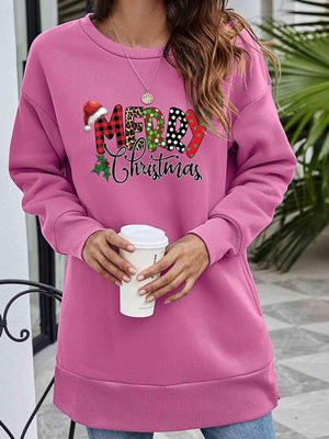 Merry Christmas Graphic Women Long Sleeve Sweatshirt-MXSTUDIO.COM