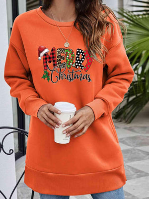 Merry Christmas Graphic Women Long Sleeve Sweatshirt-MXSTUDIO.COM