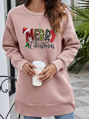 Merry Christmas Graphic Women Long Sleeve Sweatshirt-MXSTUDIO.COM