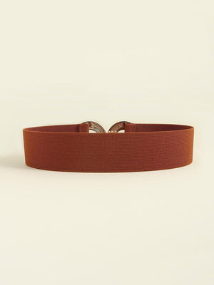 Mesmerize Me Geometric Buckle Wide Stretch Waist Belt - MXSTUDIO.COM