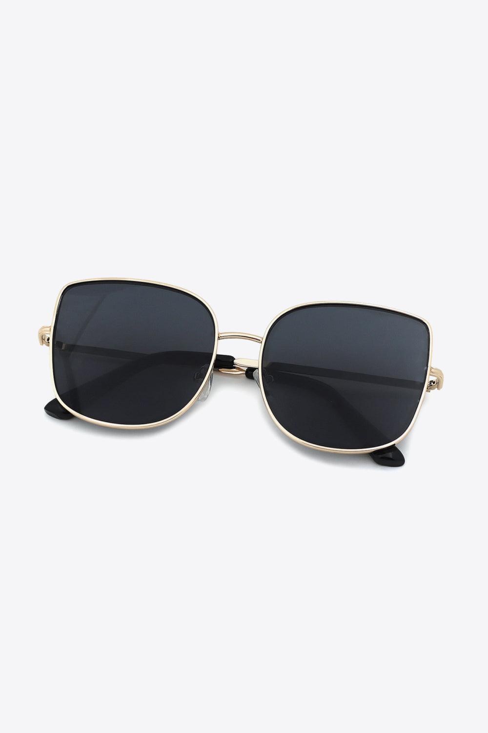 Metal Frame Black Wayfarer Acetate Sunglasses - MXSTUDIO.COM