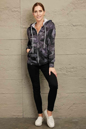 Military Look Camouflage Jacket With Hood-MXSTUDIO.COM