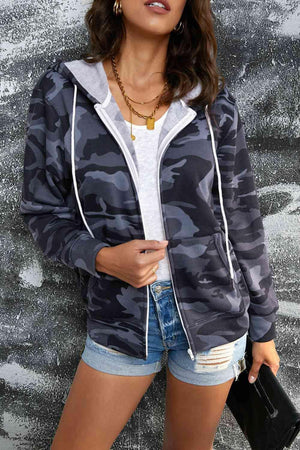 Military Look Camouflage Jacket With Hood-MXSTUDIO.COM