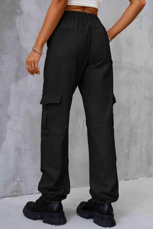 Military Look High Waist Jogger Cargo Pants - MXSTUDIO.COM
