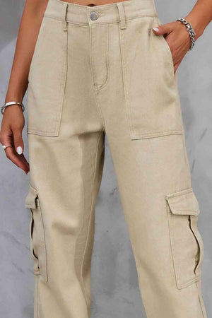 Military Look High Waist Jogger Cargo Pants - MXSTUDIO.COM