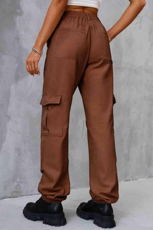 Military Look High Waist Jogger Cargo Pants - MXSTUDIO.COM