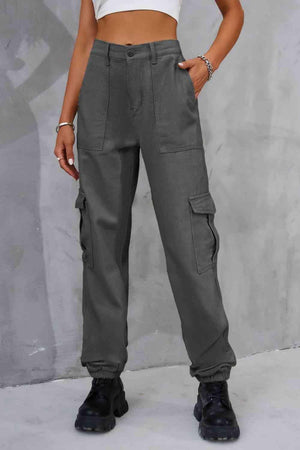 Military Look High Waist Jogger Cargo Pants - MXSTUDIO.COM