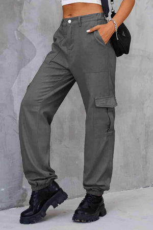 Military Look High Waist Jogger Cargo Pants - MXSTUDIO.COM