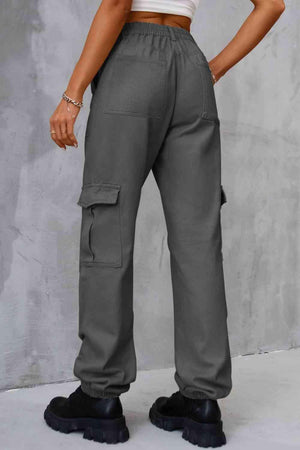 Military Look High Waist Jogger Cargo Pants - MXSTUDIO.COM