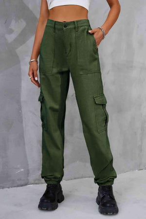 Military Look High Waist Jogger Cargo Pants - MXSTUDIO.COM