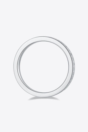 Minimalist Classic Band Moissanite Platinum-Plated Ring - MXSTUDIO.COM