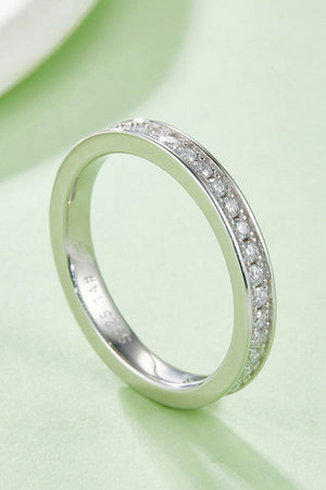 Minimalist Classic Band Moissanite Platinum-Plated Ring - MXSTUDIO.COM