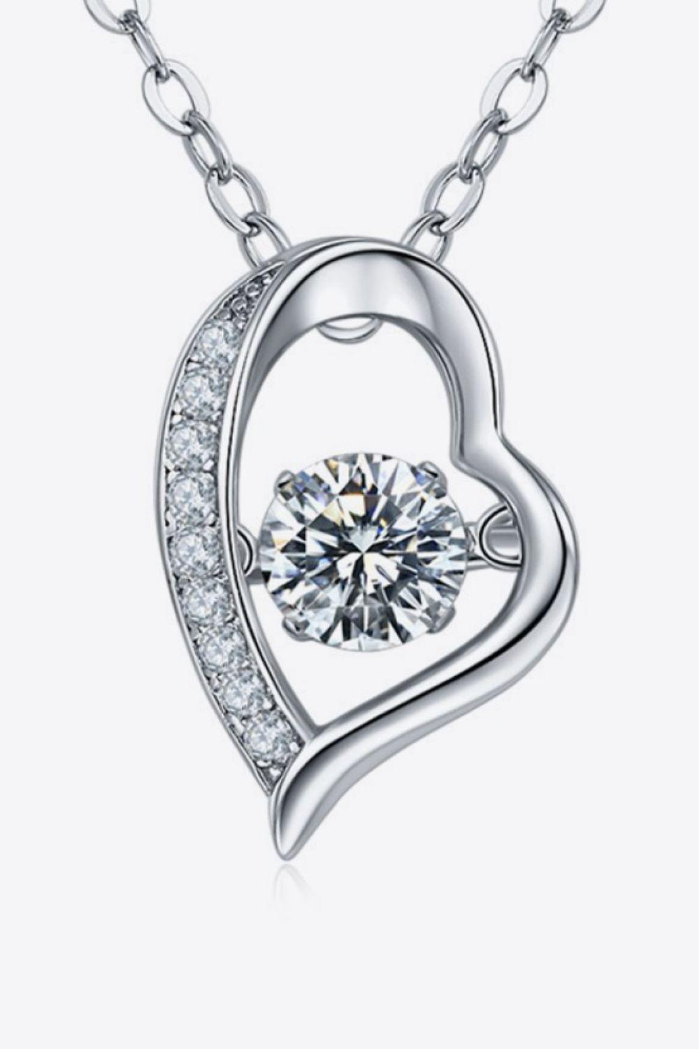 Mirthful Platinum-Plated Moissanite Necklace Womens - MXSTUDIO.COM