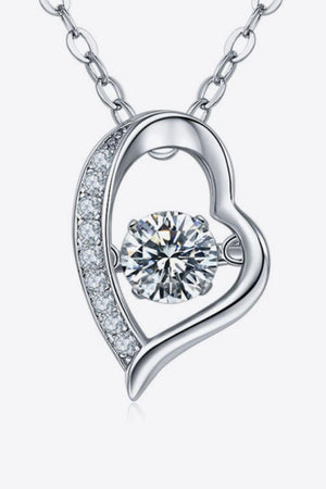 Mirthful Platinum-Plated Moissanite Necklace Womens - MXSTUDIO.COM