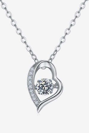 Mirthful Platinum-Plated Moissanite Necklace Womens - MXSTUDIO.COM