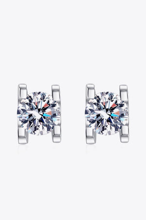 Modern Classic Minimalist 1 Carat Moissanite Stud Earrings - MXSTUDIO.COM