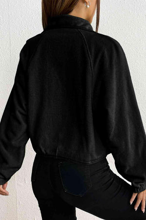 Modern Look Collared Snap Button Jacket - MXSTUDIO.COM