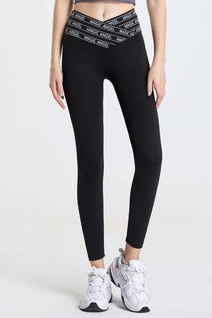 Moisture-Wicking Active V Waist Leggings - MXSTUDIO.COM