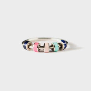 a multicolored ring on a white background