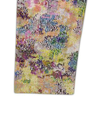 a multicolored rug on a white background