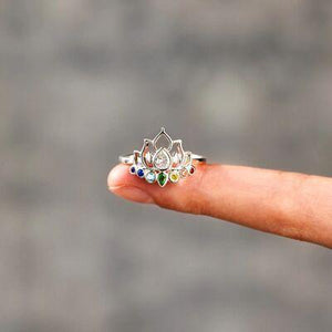 a person's finger with a ring on it