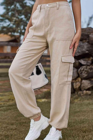 Naturally Understated High Waist Cargo Joggers - MXSTUDIO.COM