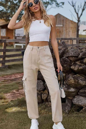 Naturally Understated High Waist Cargo Joggers - MXSTUDIO.COM