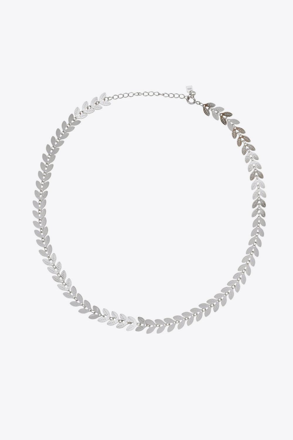 Nature Influence 925 Sterling Silver Leaf Necklace - MXSTUDIO.COM