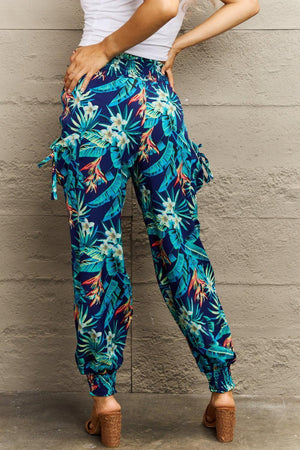 Nature Vibe Jogger Plant Print Pants - MXSTUDIO.COM