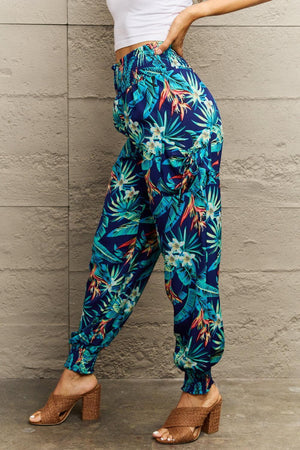 Nature Vibe Jogger Plant Print Pants - MXSTUDIO.COM