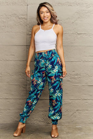 Nature Vibe Jogger Plant Print Pants - MXSTUDIO.COM