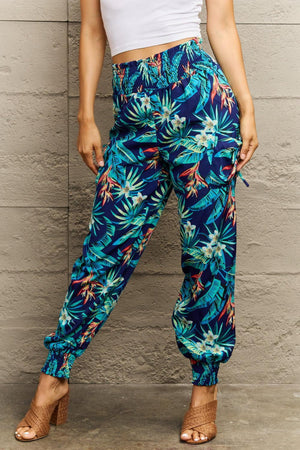 Nature Vibe Jogger Plant Print Pants - MXSTUDIO.COM