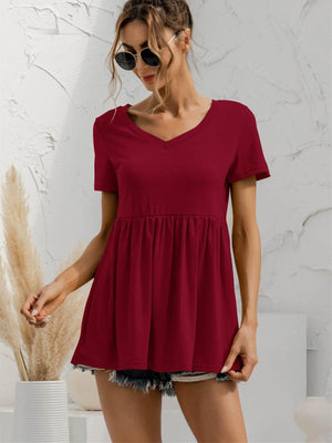 Never Be Average Short Sleeve Babydoll Top - MXSTUDIO.COM