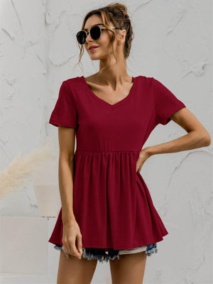 Never Be Average Short Sleeve Babydoll Top - MXSTUDIO.COM