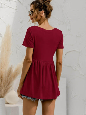 Never Be Average Short Sleeve Babydoll Top - MXSTUDIO.COM