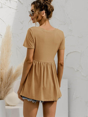 Never Be Average Short Sleeve Babydoll Top - MXSTUDIO.COM
