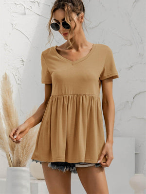 Never Be Average Short Sleeve Babydoll Top - MXSTUDIO.COM