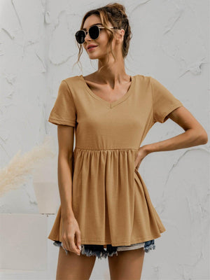 Never Be Average Short Sleeve Babydoll Top - MXSTUDIO.COM
