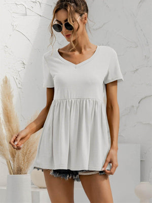 Never Be Average Short Sleeve Babydoll Top - MXSTUDIO.COM